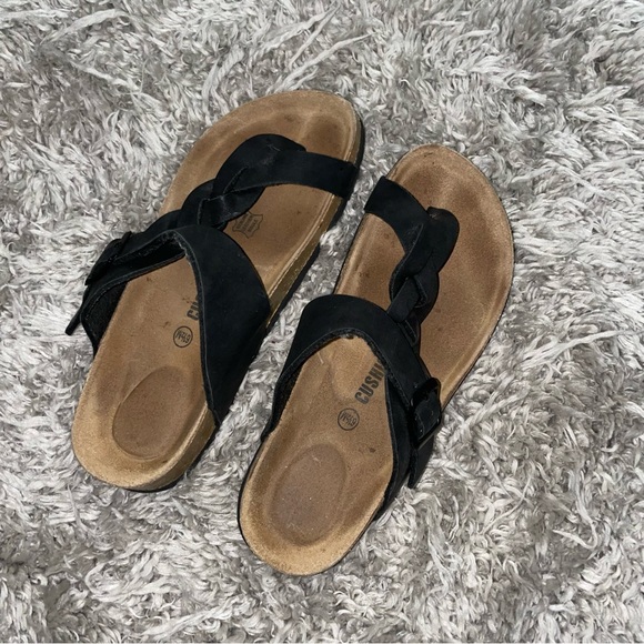Cushionaire Shoes Cushionaire Black Sandals Poshmark